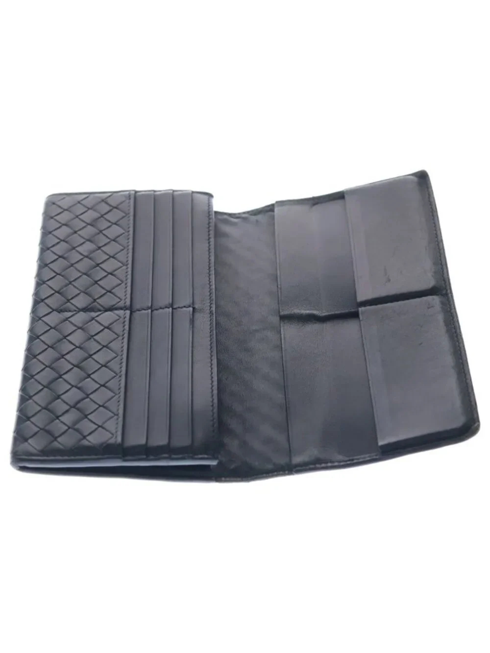 Bottega Veneta Intrecciato Light Tourmaline Bifold Wallet Navy